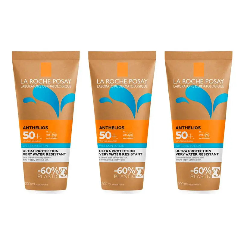 La Roche Posay Triplo Anthelios Tubo de Cartão para Pele Húmida Spf50+, 3 X 200 Ml