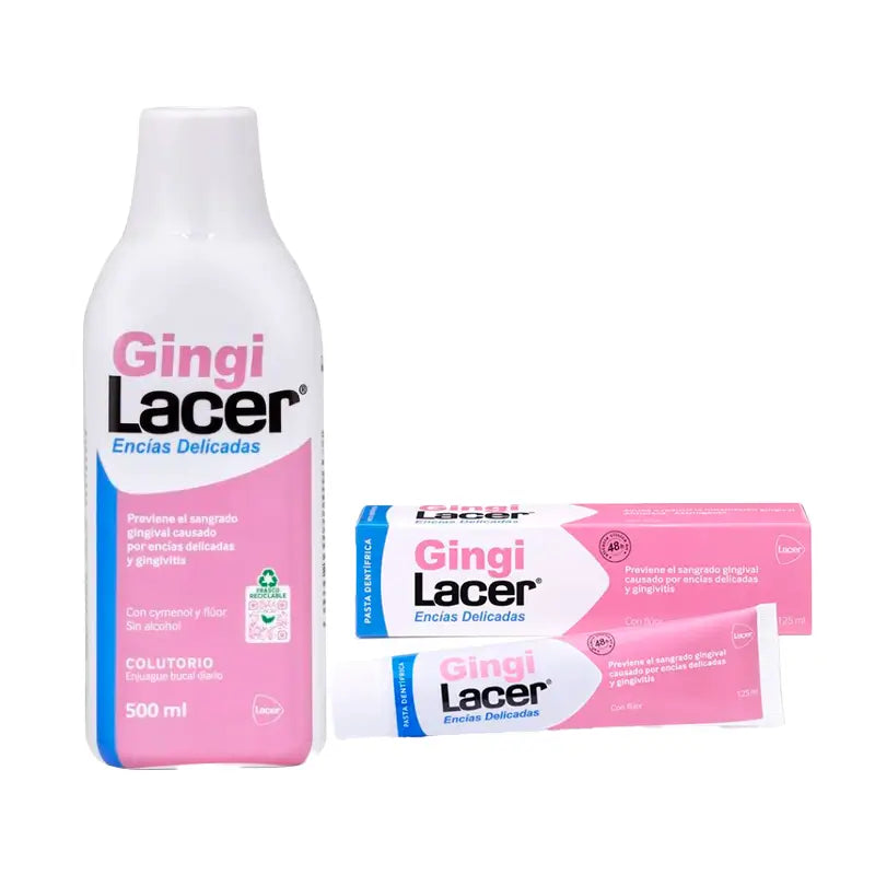 Lacer Pack Gingilacer Colutório, 500 Ml + Pasta de dentes Gingilacer 125 Ml