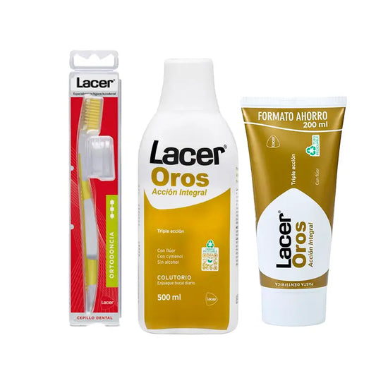 Lacer Ortolacer Pack (elixir bucal + pasta de dentes + escova de dentes)