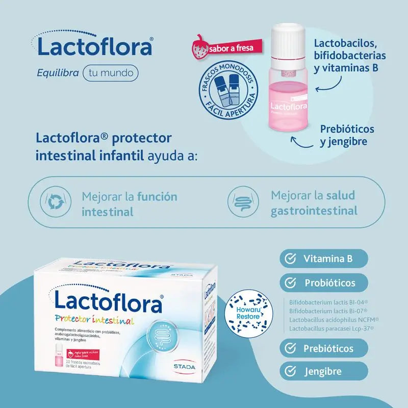 LACTOFLORA PROTECTOR INTEST NIÑOS 10x7ML