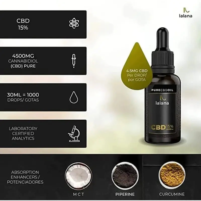 Lalana Óleo Cbd Puro 15% , 30 ml