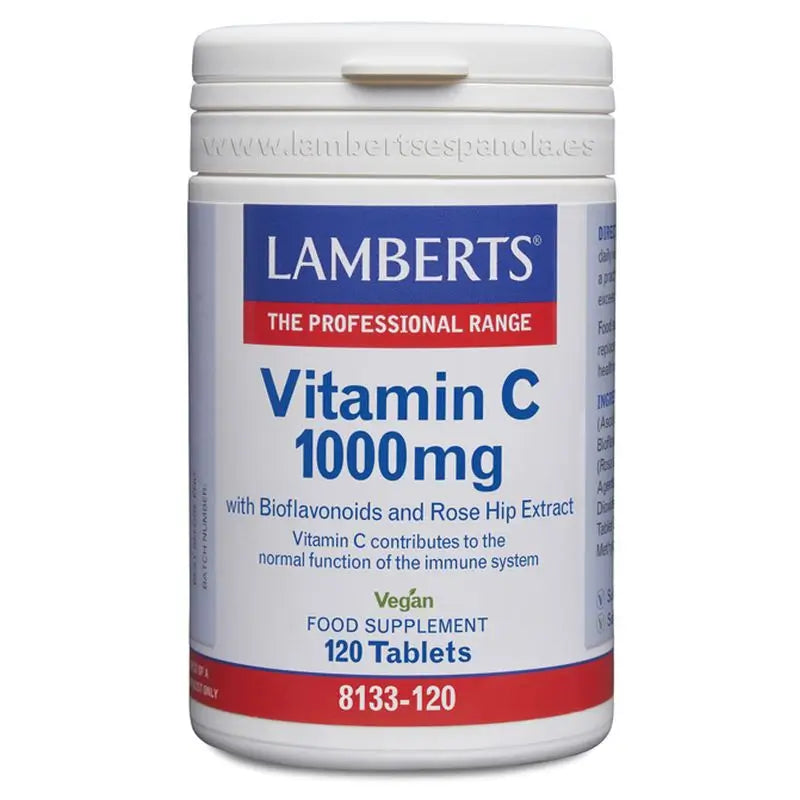 Lamberts Vitamina C 1000 Mg + Bioflavonóides e Rosa Mosqueta, 120 comprimidos