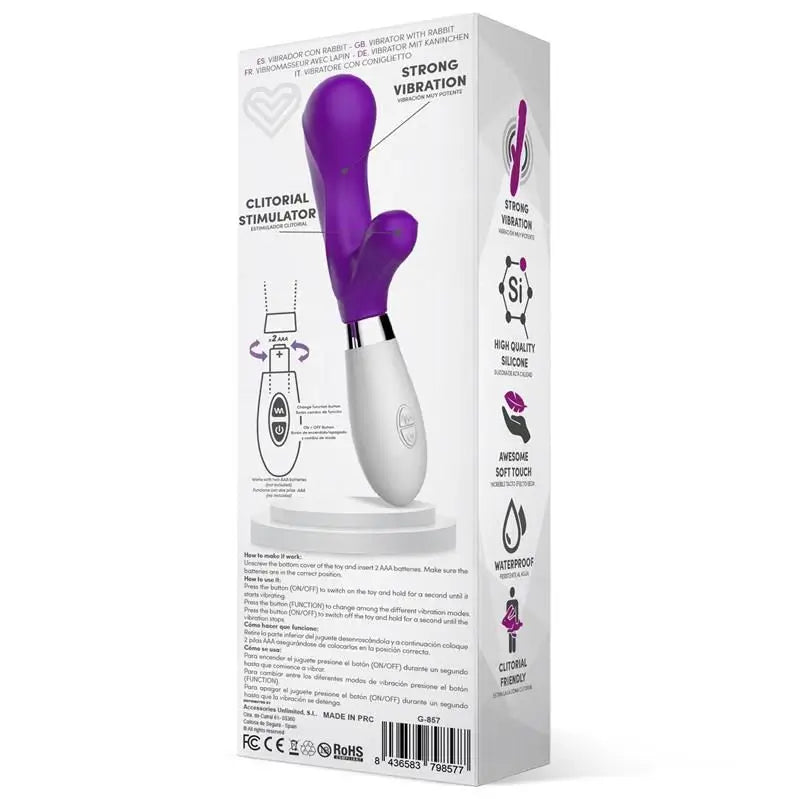 Latetobed  Vibrador Silicona Púrpura