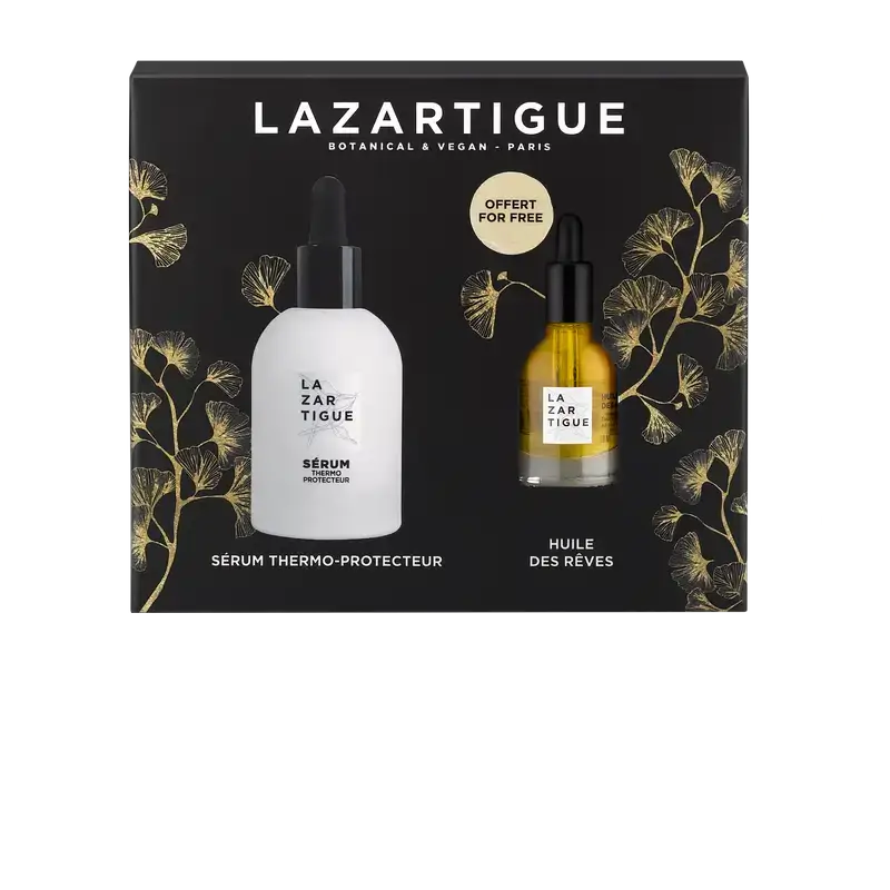 Lazartigue Christmas Set Christmas Sérum Termoprotector + Óleo Seco Nutritivo , 2 unidades