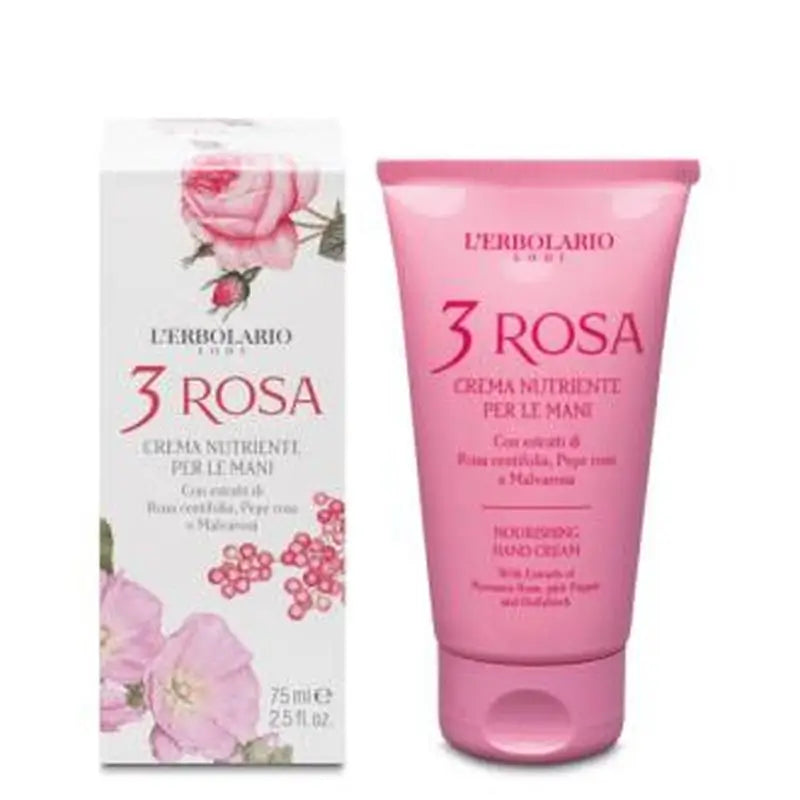 L´Erbolario 3 Rosas Crema Manos Nutritiva 75Ml. 