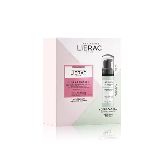 Lierac Supra Radiance Gel Creme + Mousse 50Ml, Anti-idade, Luminosidade e Supra-Detox para peles normais a mistas