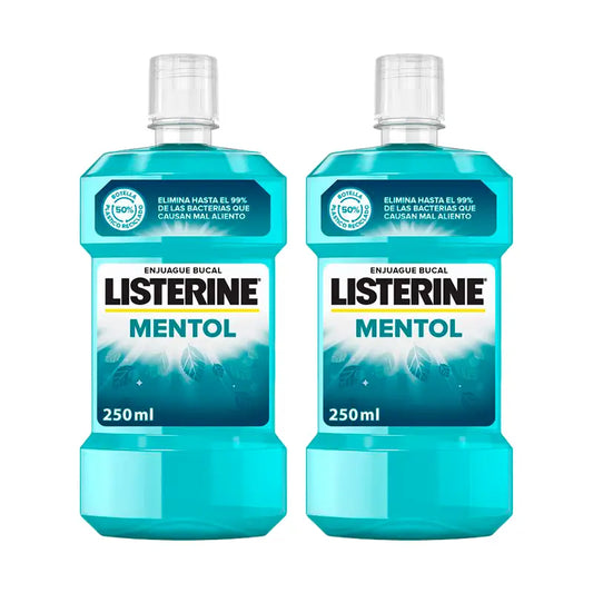 Listerine Duplo Elixir Bucal Mentol, 2 x 250 ml