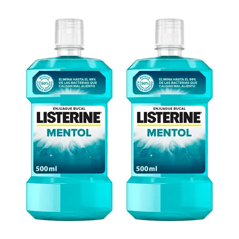 Listerine Duplo Colutório Mentol, 2 x 500 ml