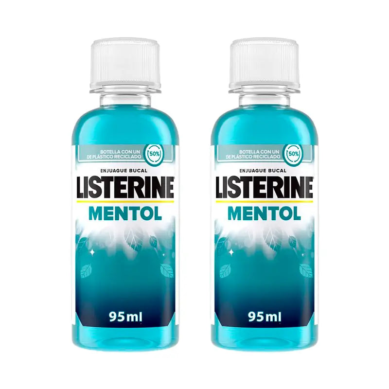 Listerine Duplo, Elixir Bucal com Mentol, 2 x 95 ml