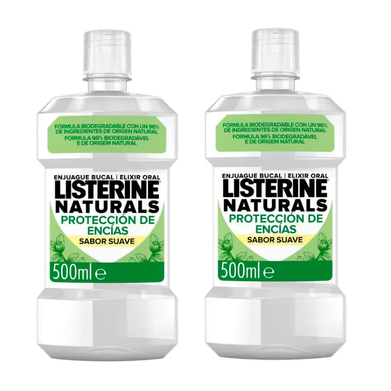 Listerine Duplo Naturals Colutório Gengival, 2 x 500 Ml