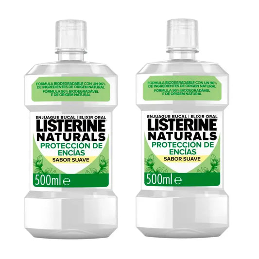 Listerine Duplo Naturals Colutório Gengival, 2 x 500 Ml