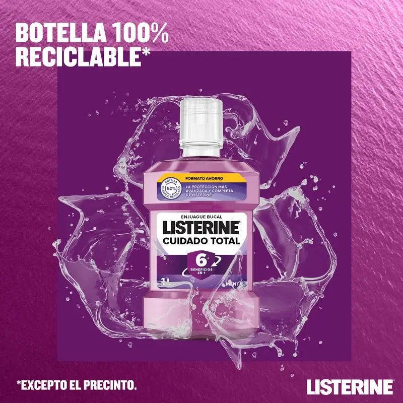 LISTERINE Total Care Colutório, Sabor a Hortelã-Pimenta, 2 x 1000 ml