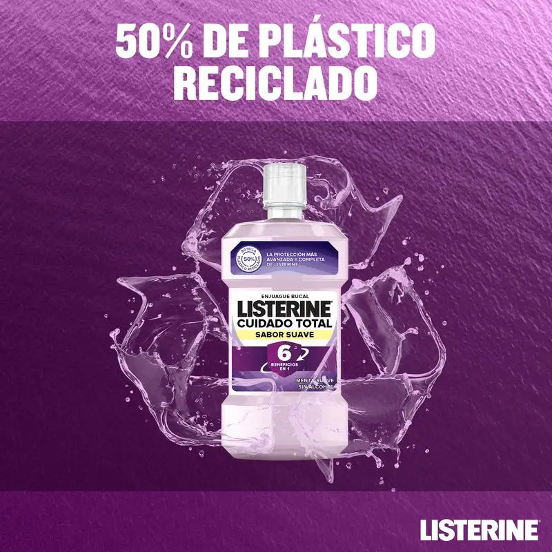 Listerine, Elixir Bucal Total Care Sabor Suave, 500 ml