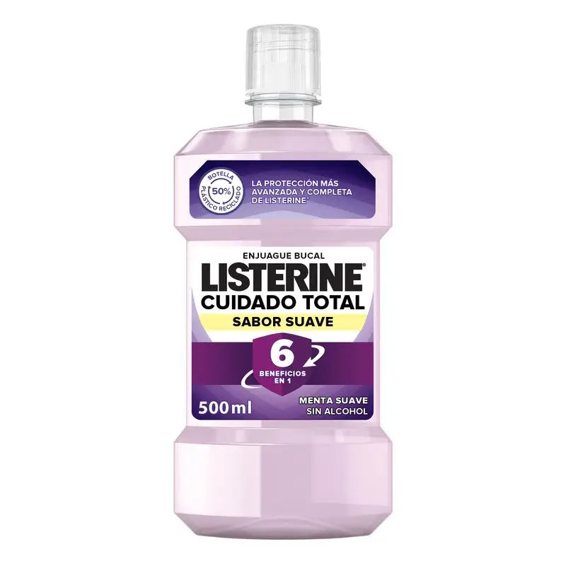 Listerine, Elixir Bucal Total Care Sabor Suave, 500 ml