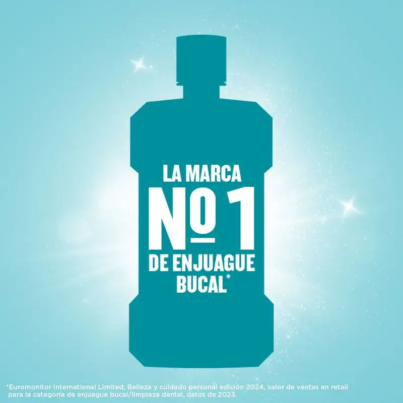 Listerine Colutório, Mentol Sabor Suave, Sem Álcool, Uso Diário, 500ml