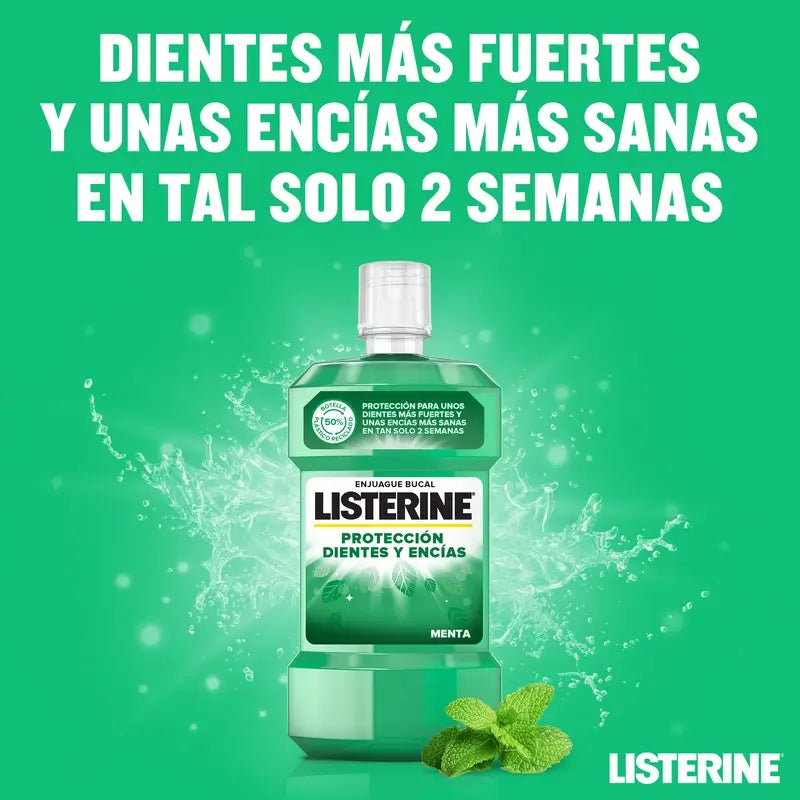 Listerine Colutório Proteção dos Dentes e Gengivas, Sabor a Menta Fresca, 1000 ml