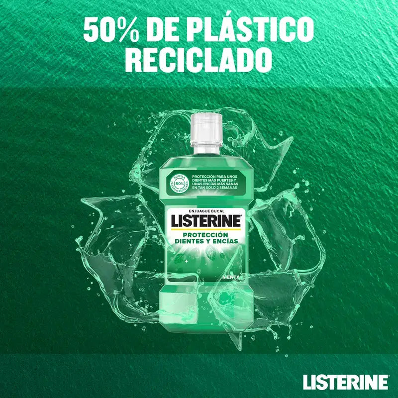 Listerine Colutório Proteção dos Dentes e Gengivas, Sabor a Menta Fresca, 1000 ml