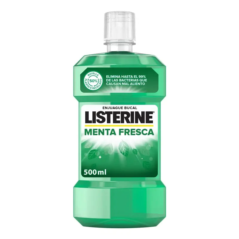 Listerine Colutório Peppermint Fresh Mouthwash, 500 ml