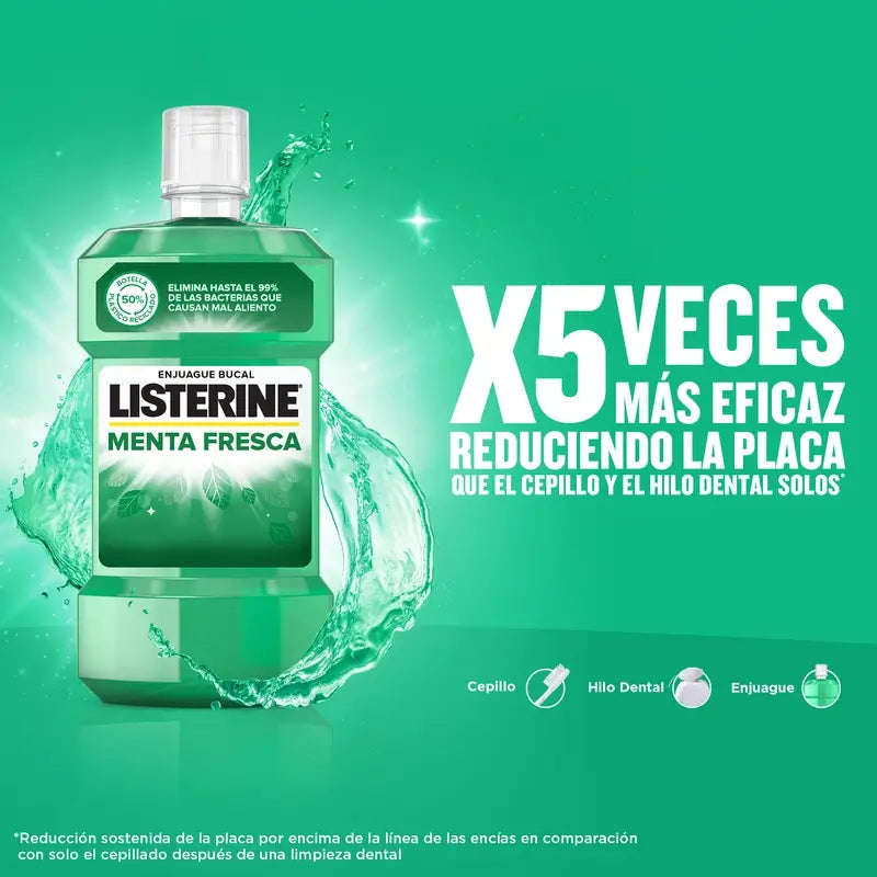 Listerine Colutório Peppermint Fresh Mouthwash, 500 ml