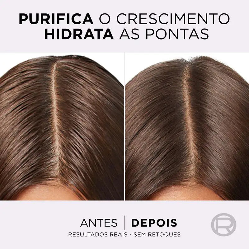 L'Oréal Paris Elvive Champô Puro Hialurónico: Limpa, Hidrata, Dá Brilho e Corpo, Sem Silicone, 400Ml