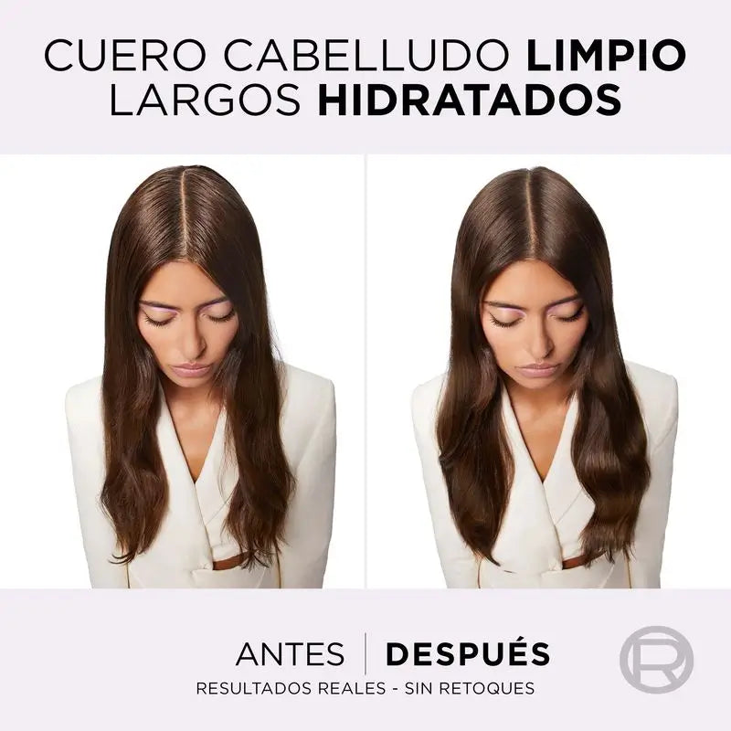 L'Oréal Paris Elvive Champô Puro Hialurónico: Limpa, Hidrata, Dá Brilho e Corpo, Sem Silicone, 400Ml