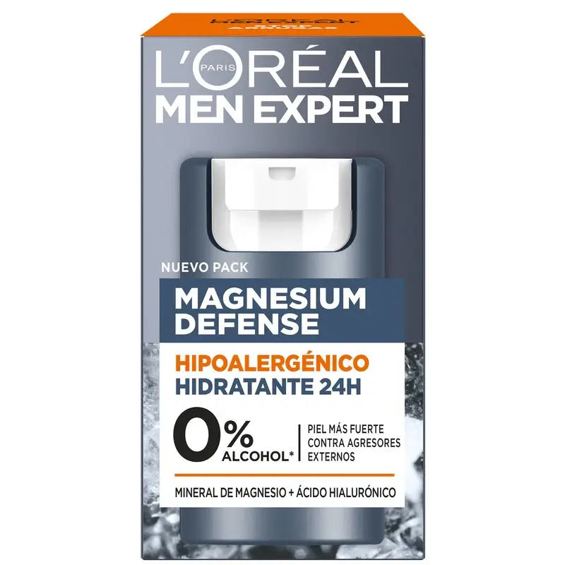 L'Oréal Paris Men Expert Creme Hidratante Hipoalergénico: Mineral de Magnésio e Ácido Hialurónico