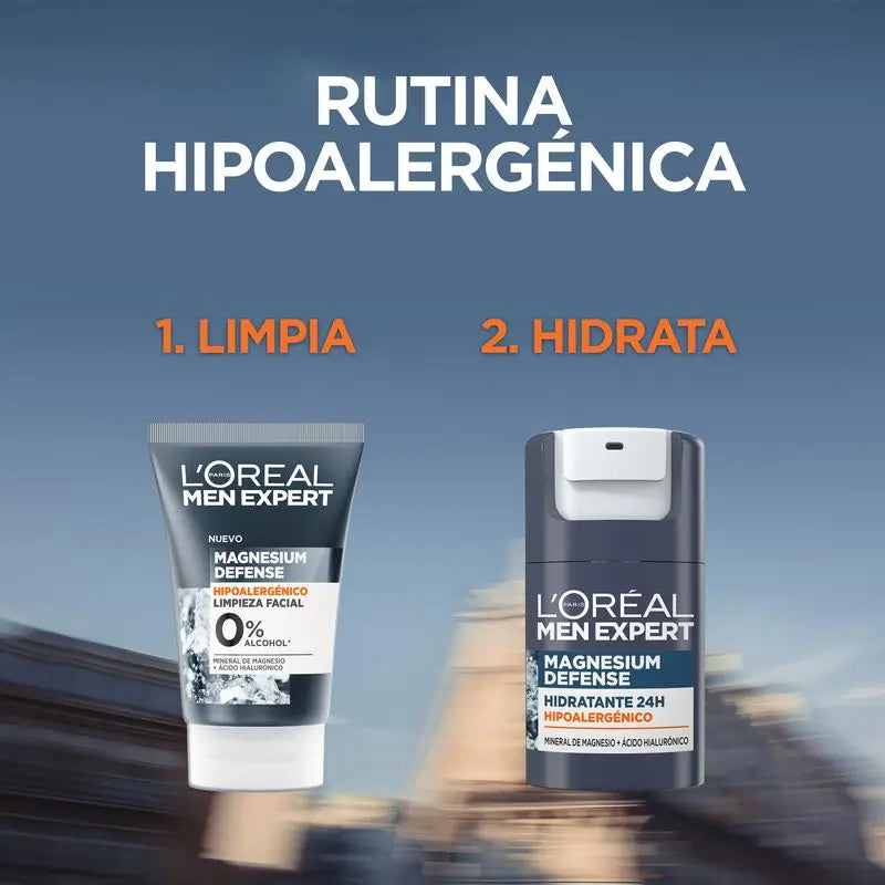 L'Oréal Paris Men Expert Creme Hidratante Hipoalergénico: Mineral de Magnésio e Ácido Hialurónico