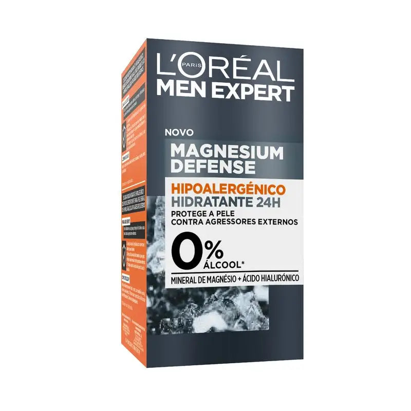 L'Oréal Paris Men Expert Creme Hidratante Hipoalergénico: Mineral de Magnésio e Ácido Hialurónico