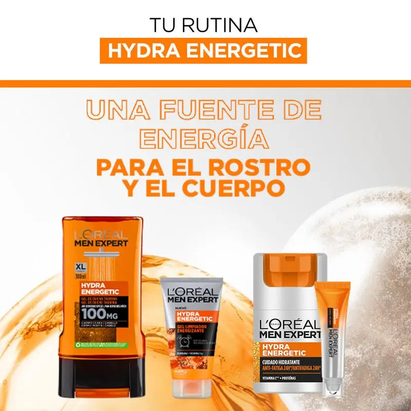 L'Oréal Paris Men Expert Hydra Energetic 24H Creme Hidratante Anti-Fadiga para Homem com Vitamina C e Proteínas - 50 Ml