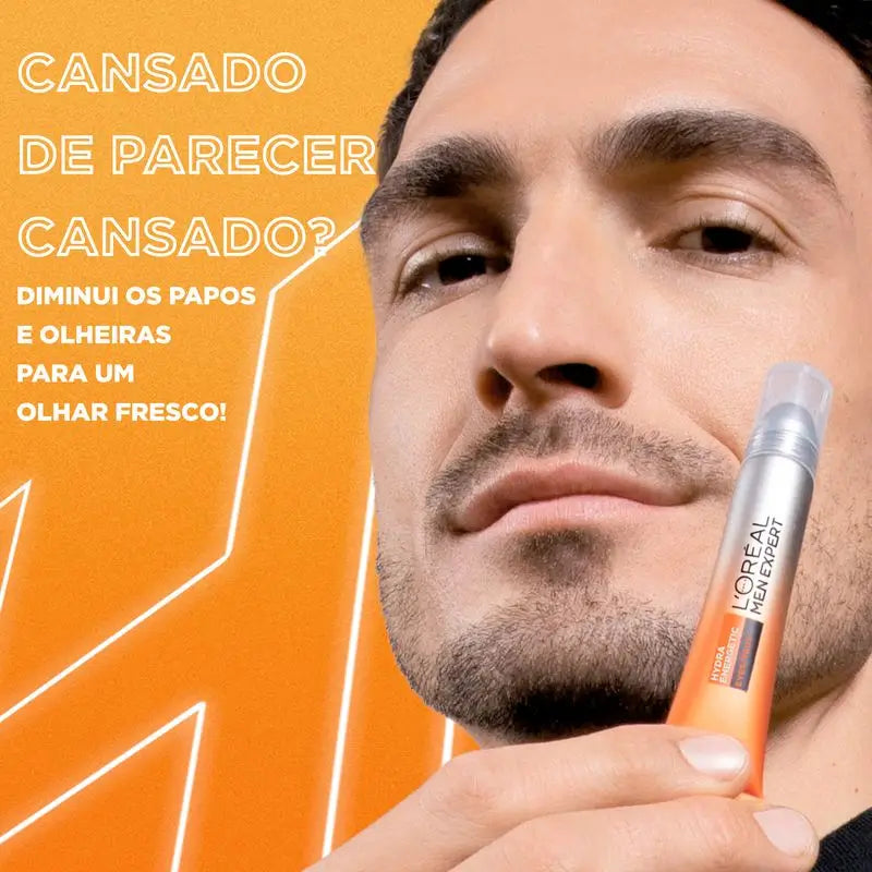 L'Oréal Paris Men Expert Hydra Energetic Roll-On Olhos Efeito Gelo Anti-Bolsas e Anti-olheiras Para Homem - 10 Ml