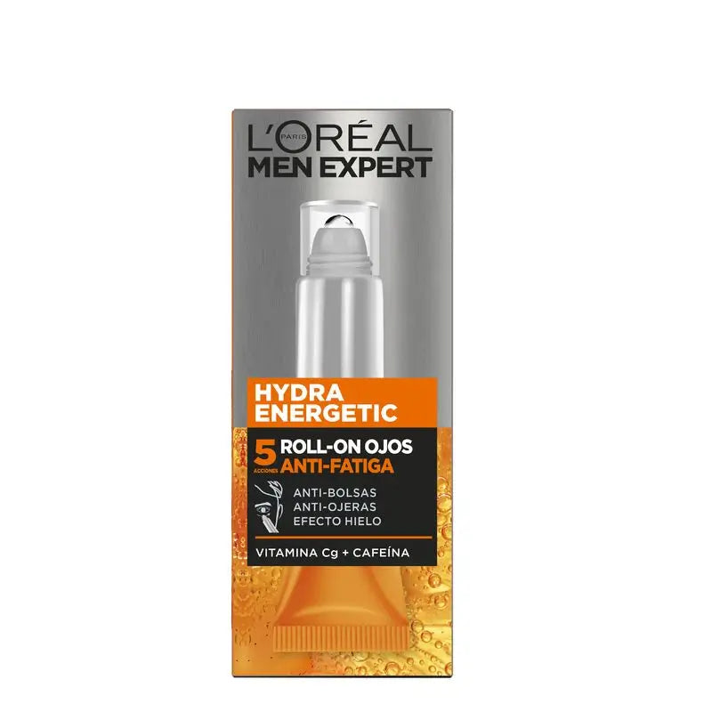 L'Oréal Paris Men Expert Hydra Energetic Roll-On Olhos Efeito Gelo Anti-Bolsas e Anti-olheiras Para Homem - 10 Ml