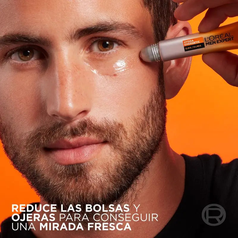 L'Oréal Paris Men Expert Hydra Energetic Roll-On Olhos Efeito Gelo Anti-Bolsas e Anti-olheiras Para Homem - 10 Ml