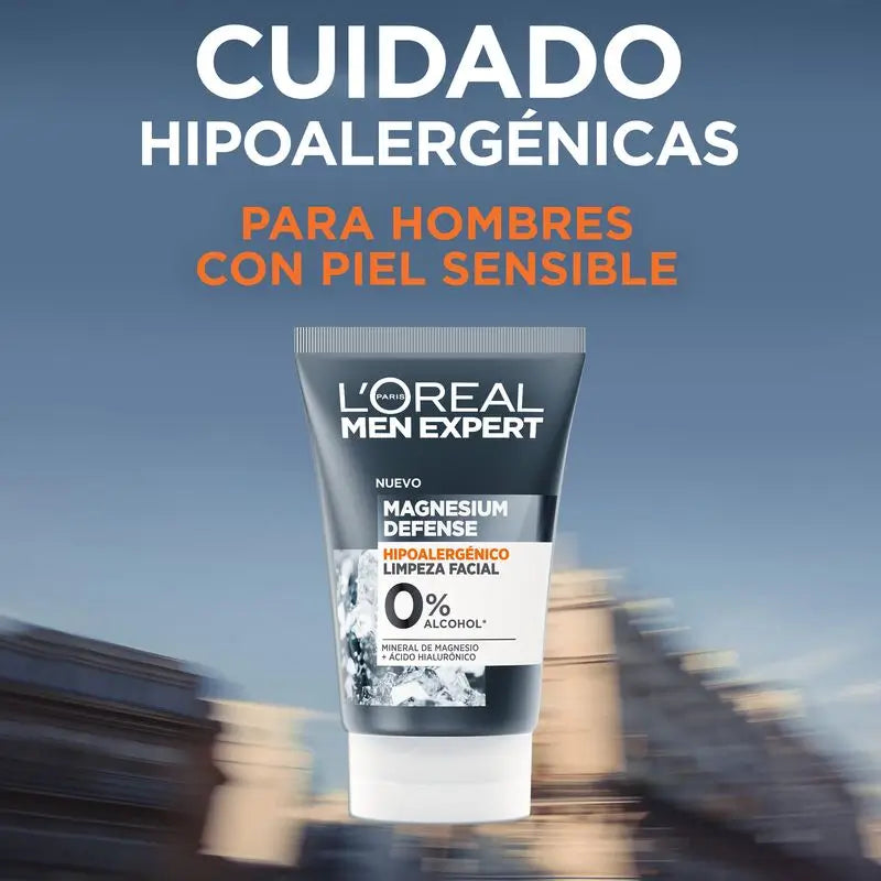 L'Oréal Paris Men Expert Facial Cleansing Magnesium Defense: Hipoalergénico, Mineral de Magnésio e Ácido Hialurónico