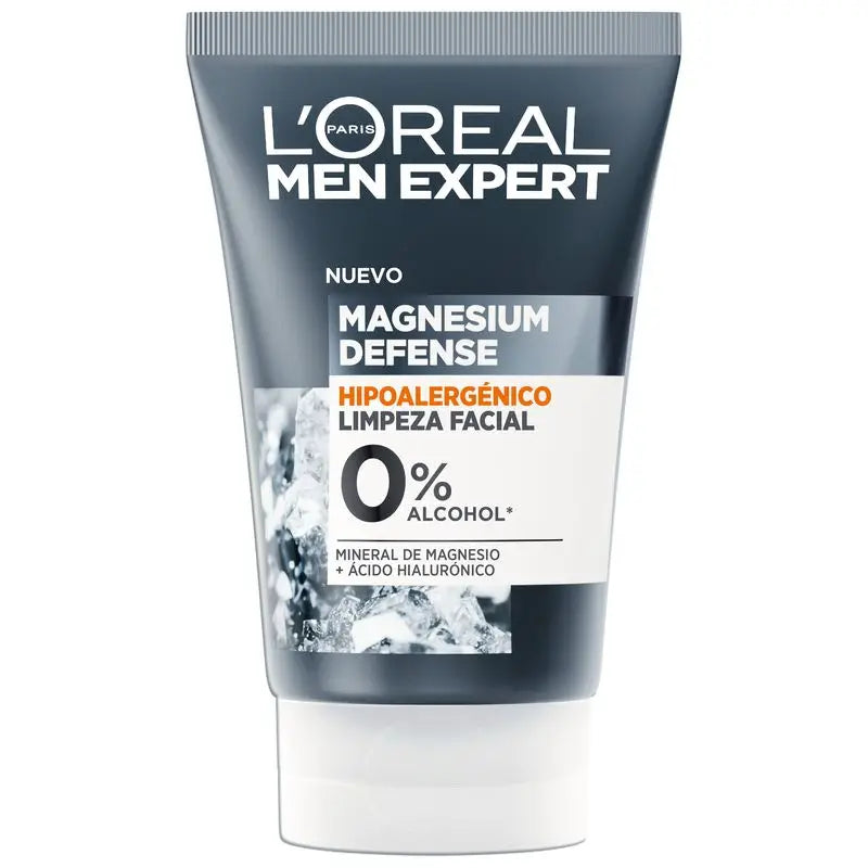 L'Oréal Paris Men Expert Facial Cleansing Magnesium Defense: Hipoalergénico, Mineral de Magnésio e Ácido Hialurónico