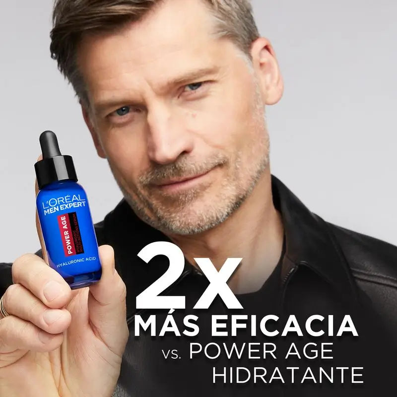 L'Oréal Paris Men Expert Power Age Serum: Anti-envelhecimento com ácido hialurónico, reduz as rugas