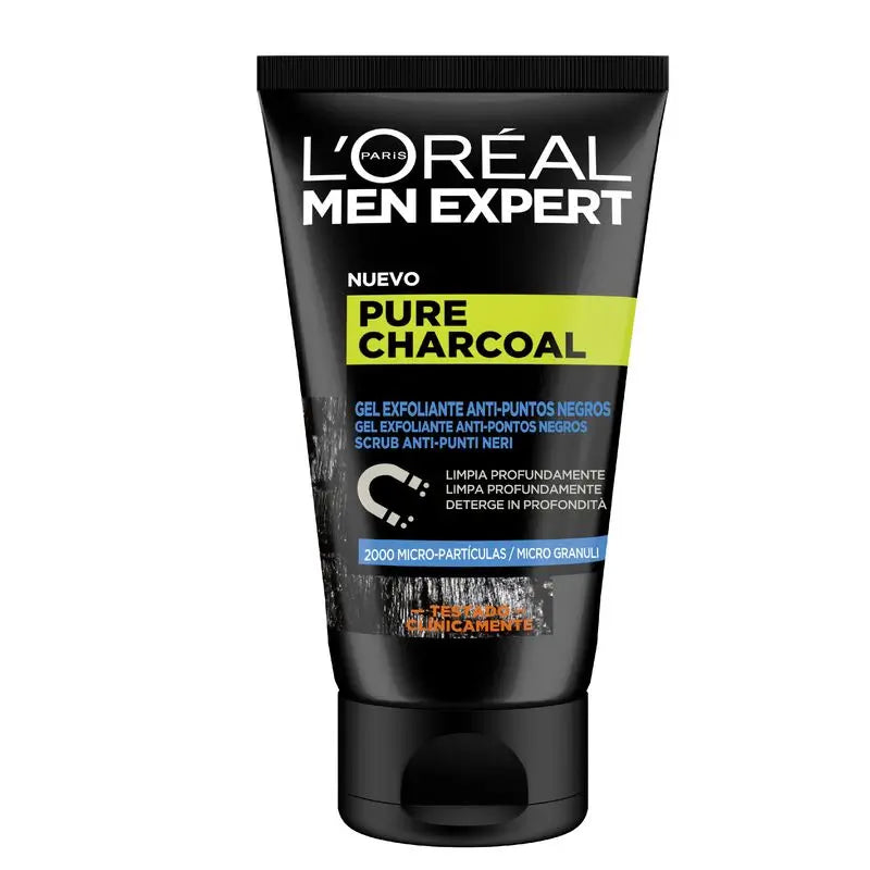 L'Oréal Paris Men Expert Carvão Vegetal Puro Gel Esfoliante Anti-Cravos 100 Ml