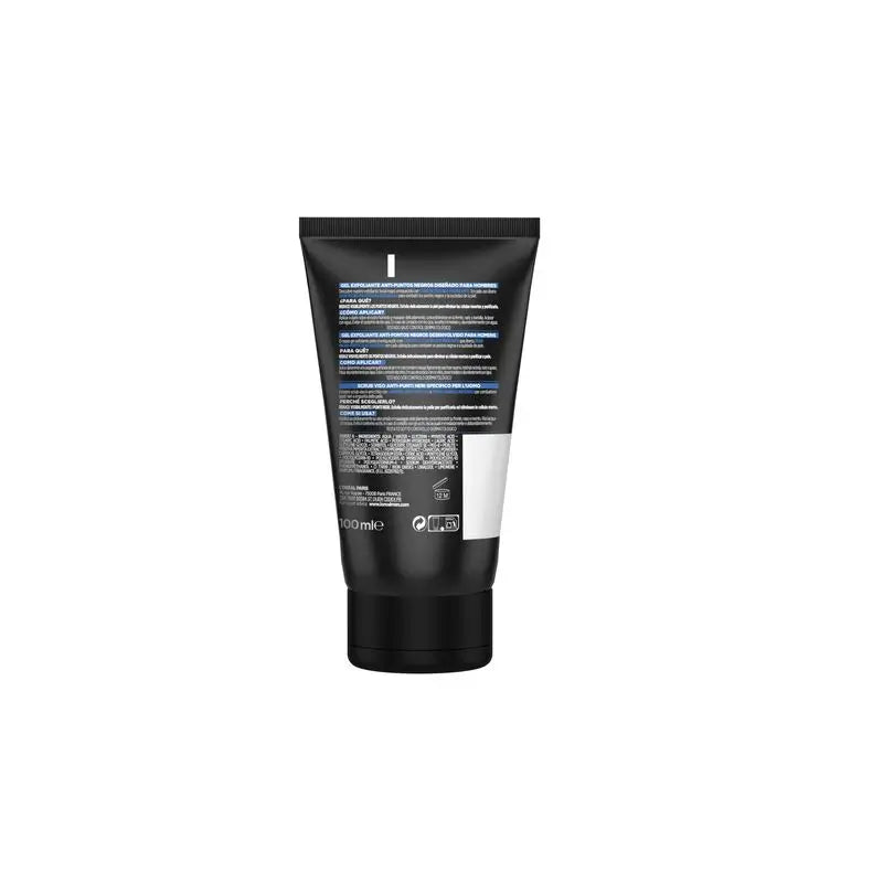 L'Oréal Paris Men Expert Carvão Vegetal Puro Gel Esfoliante Anti-Cravos 100 Ml