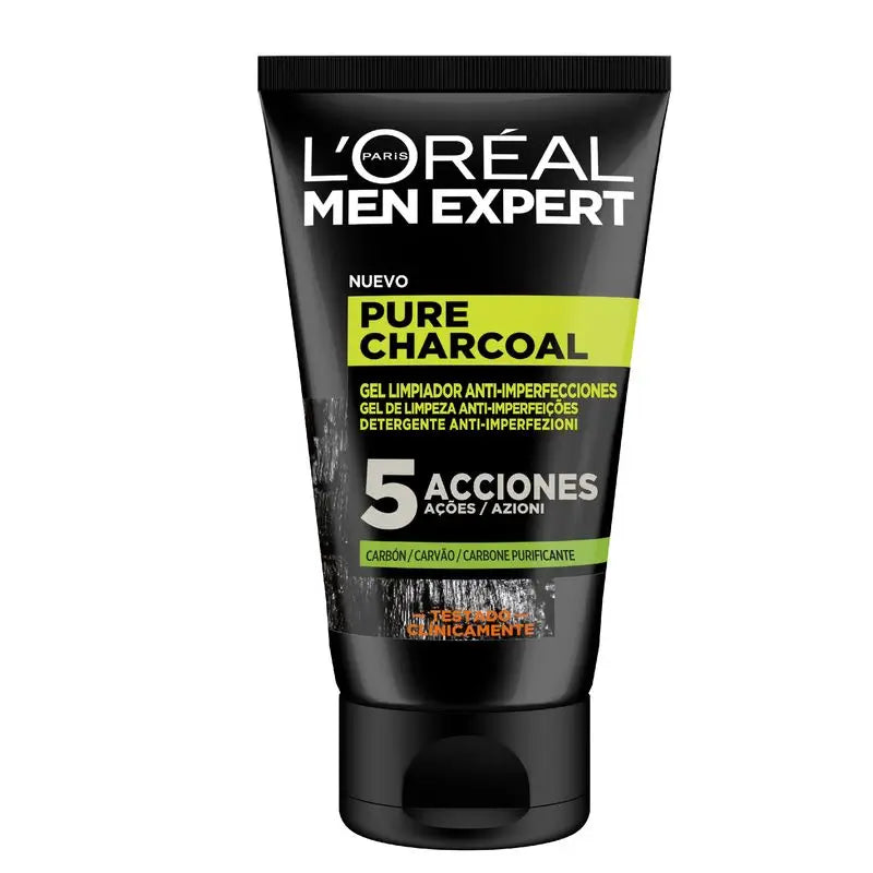 L'Oréal Paris Men Expert Pure Charcoal Anti-Imperfection Cleansing Gel 100 Ml