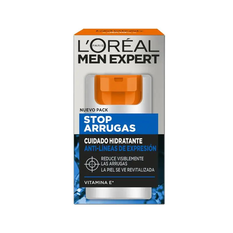 L'Oréal Paris Men Expert Stop-Wrinkle Cuidado Hidratante Anti-Expressão das Linhas para Homens 50 Ml