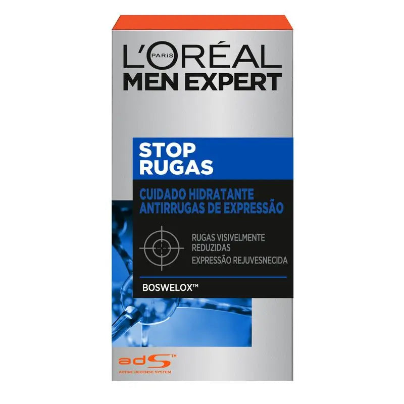 L'Oréal Paris Men Expert Stop-Wrinkle Cuidado Hidratante Anti-Expressão das Linhas para Homens 50 Ml