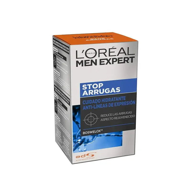 L'Oréal Paris Men Expert Stop-Wrinkle Cuidado Hidratante Anti-Expressão das Linhas para Homens 50 Ml