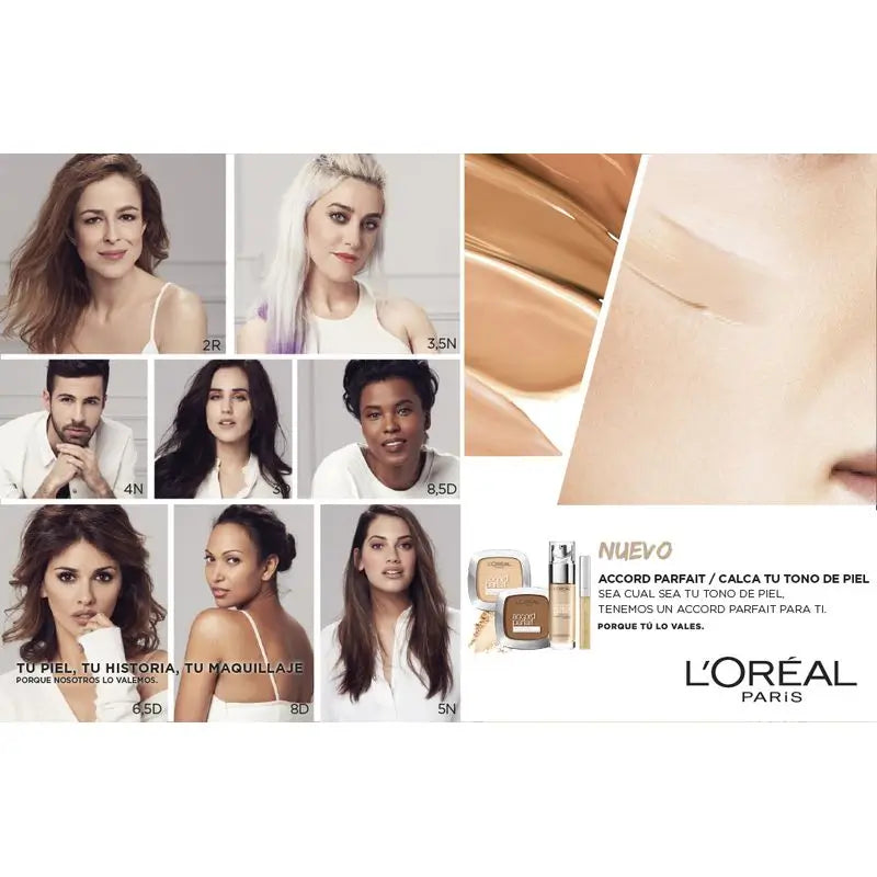 L'Oréal Paris Accord Parfait 1N Ivoire Corretor Líquido para Pele Clara 6,8 Ml