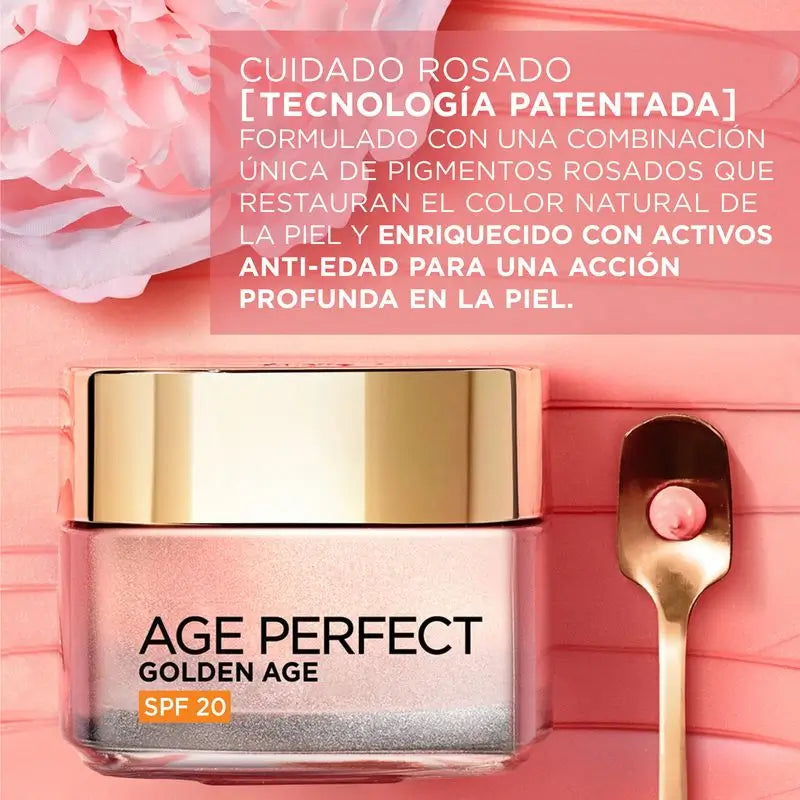 L'Oréal Paris Age Perfect Creme de Dia Idade Dourada com Proteção Solar Spf 20 Pele Madura e Baça