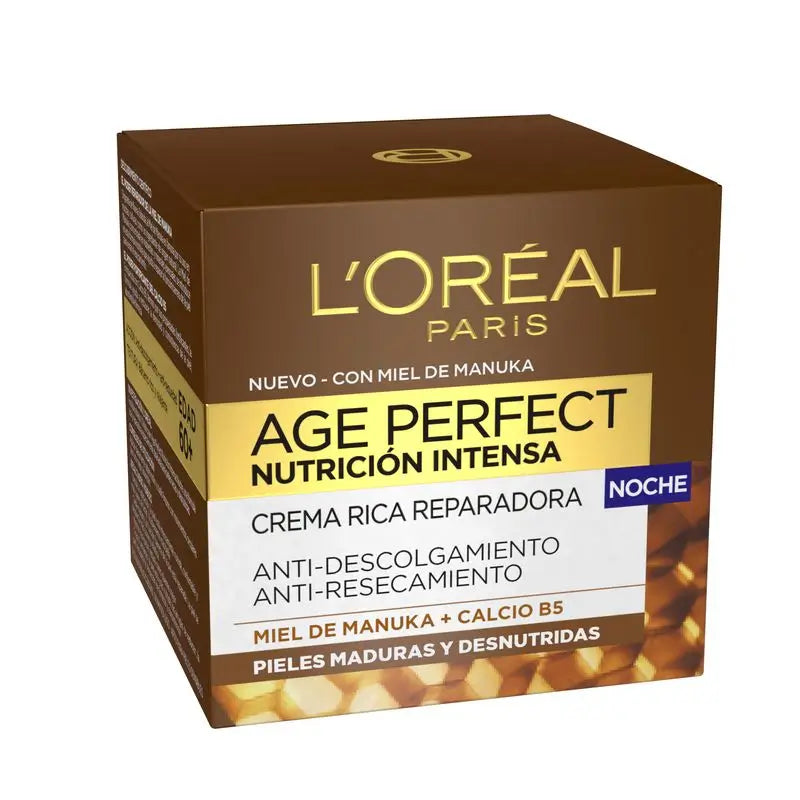 L'Oréal Paris Age Perfect Intense Nutrition Rich Repairing Night Cream Pele Madura e Desnutrida 50Ml