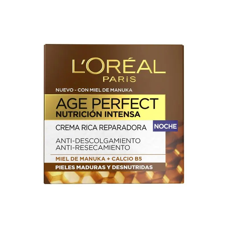 L'Oréal Paris Age Perfect Intense Nutrition Rich Repairing Night Cream Pele Madura e Desnutrida 50Ml