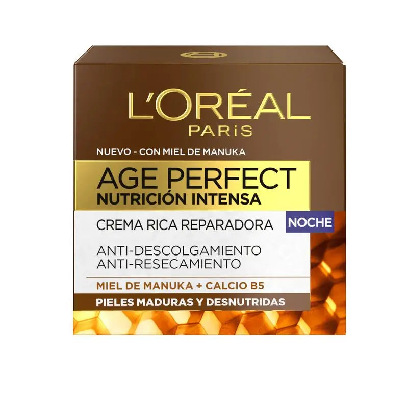 L'Oréal Paris Age Perfect Intense Nutrition Rich Repairing Night Cream Pele Madura e Desnutrida 50Ml