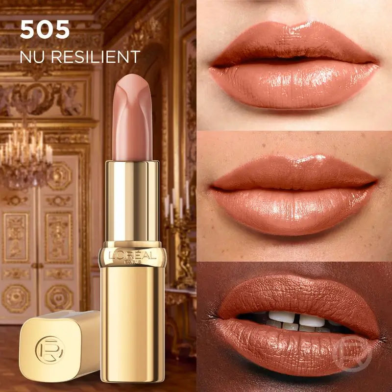 L'Oréal Paris Batom Color Riche Nudes Of Worth Brilho Labial Acetinado Sombra 505 Nude Resiliente