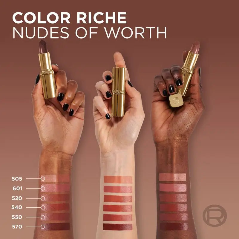 Batom L'Oréal Paris Color Riche Nudes Of Worth Satin Shade 520 Nude Defiant