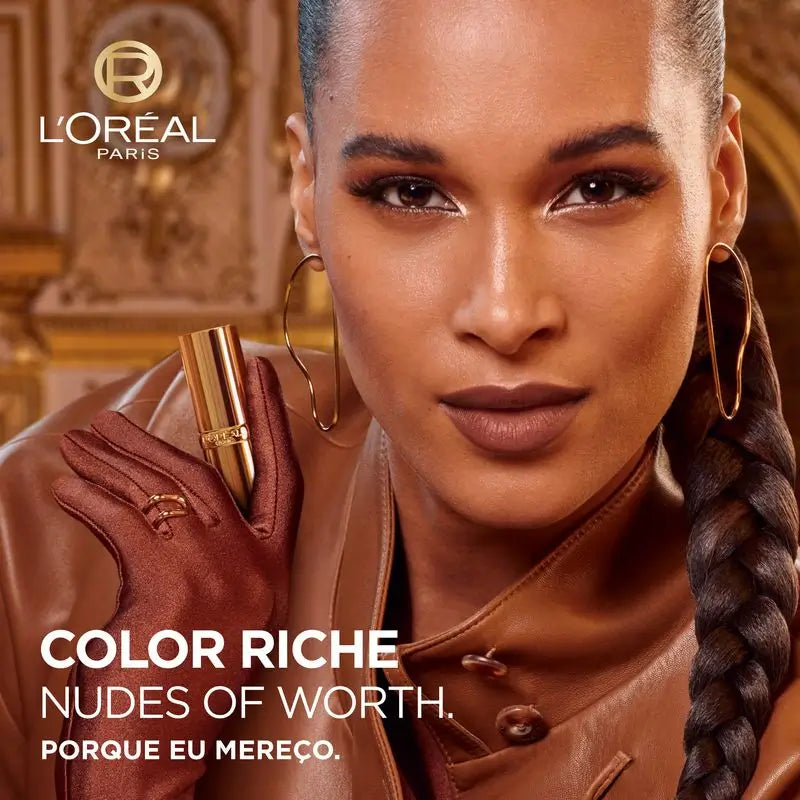 L'Oréal Paris Batom Color Riche Nudes Of Worth Brilho Acetinado Sombra 540 Nude Imparável