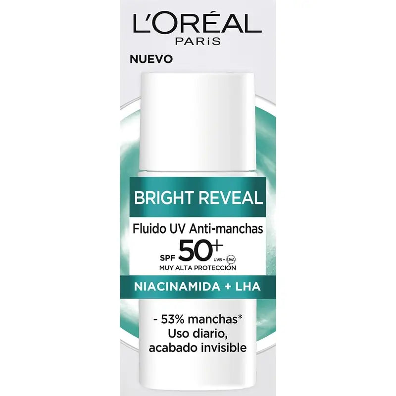 L'Oréal Paris Bright Reveal Fluido Hidratante Anti-Blemish Com Filtro Uv Spf50+ E Niacinamida